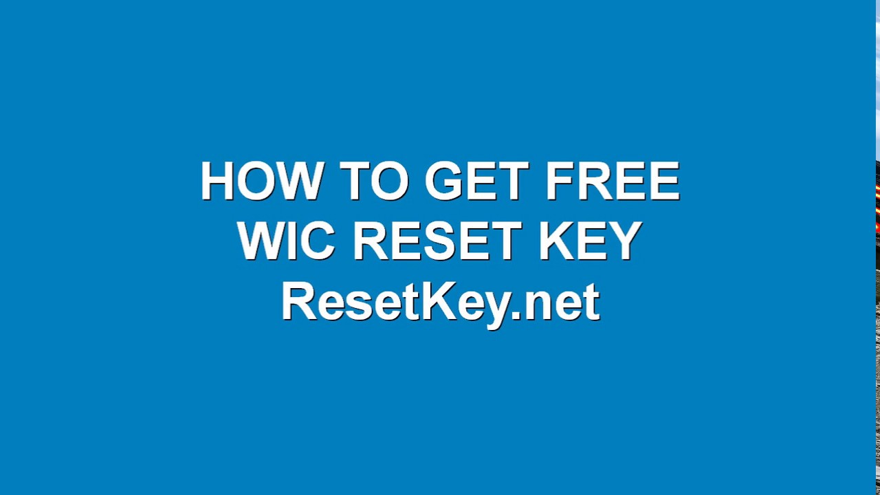 wic reset key